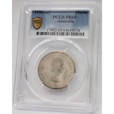 AUSTRALIA 1956 . FLORIN . PROOF . PCGS PR65